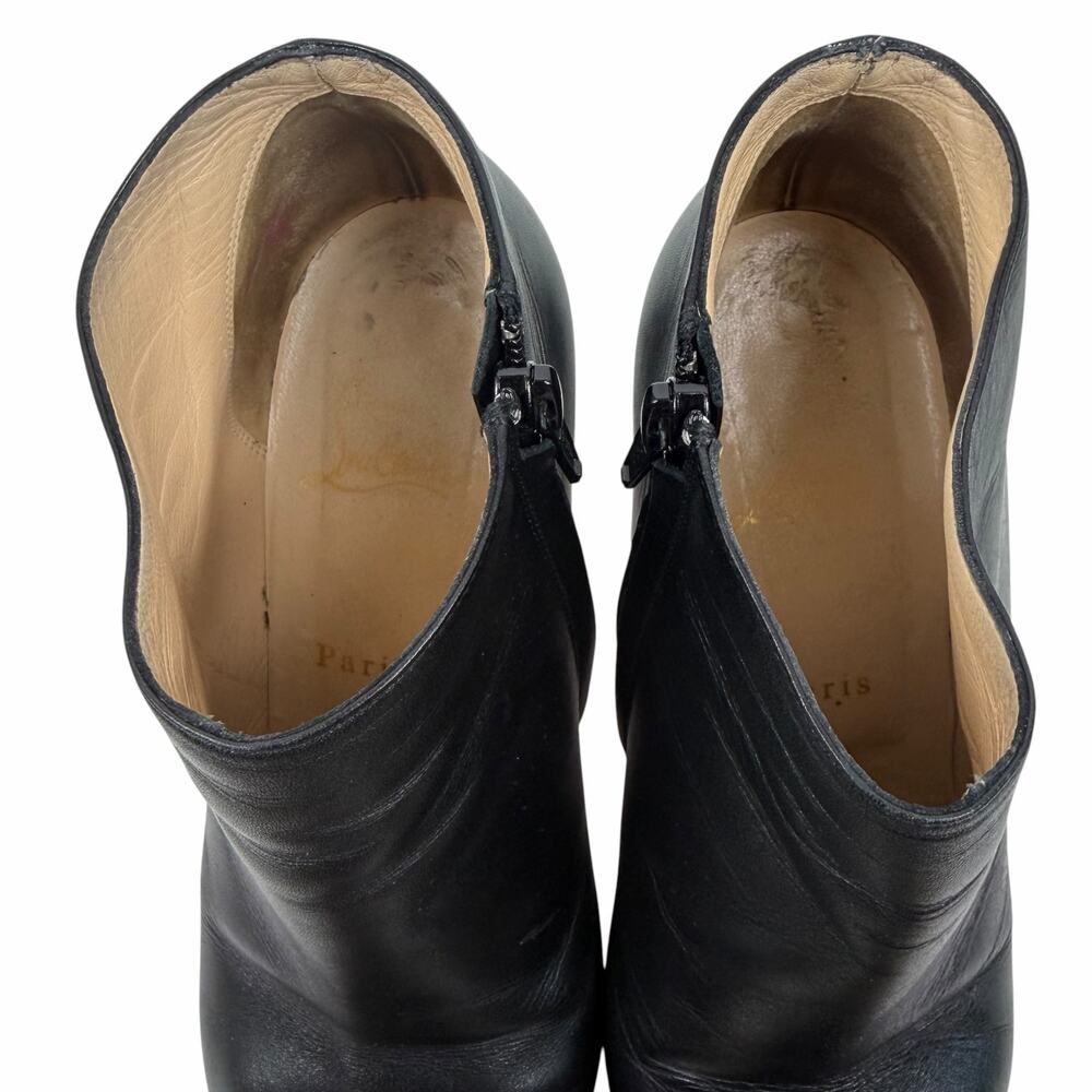 Christian Louboutin Belle 85 Calf Leather Ankle Boots Black Size 39 - Picture 13 of 13